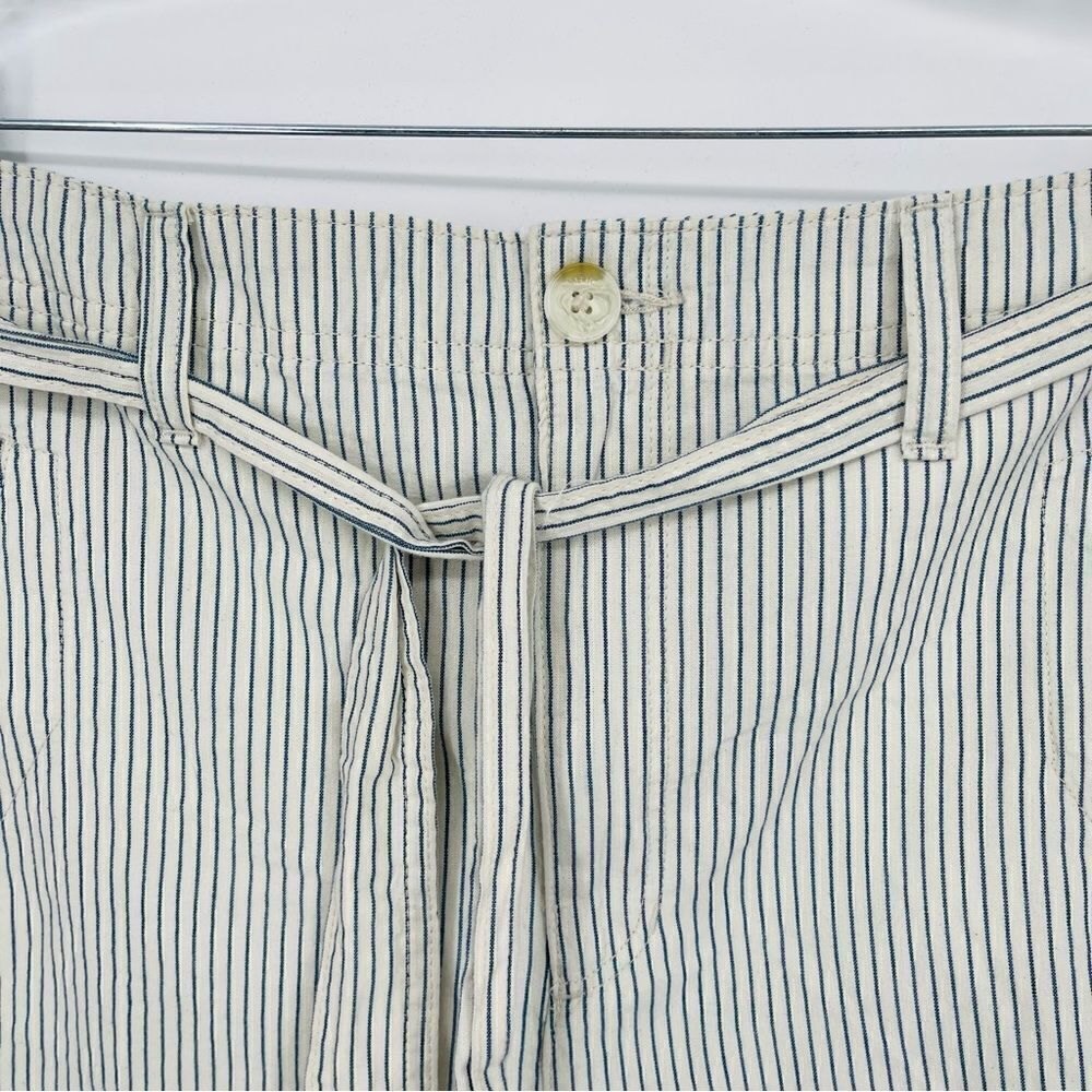 NEW American Eagle Hi-Rise Striped Tie Waist 100% Cotton Shorts Size 12 - Picture 3 of 8